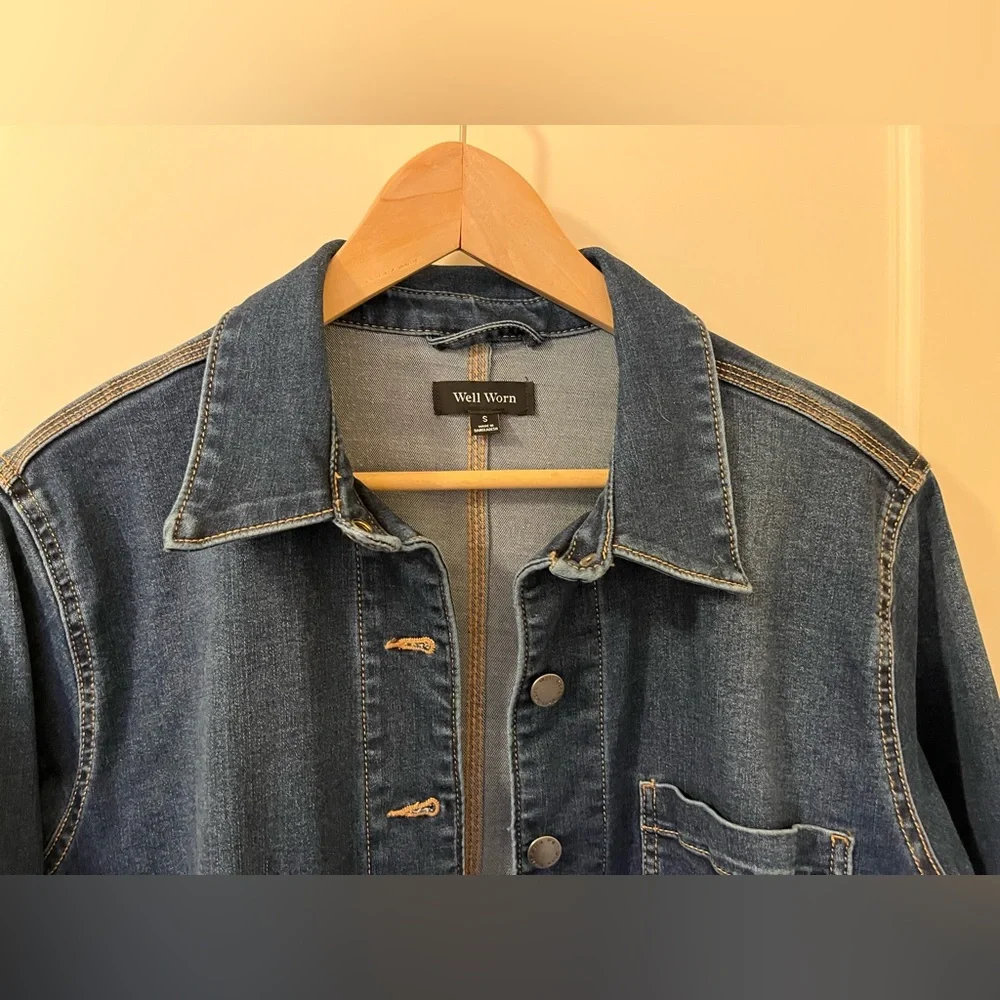 Well Worn • Denim Chore Jacket • Utility Pockets • Size S - Picture 3 of 7